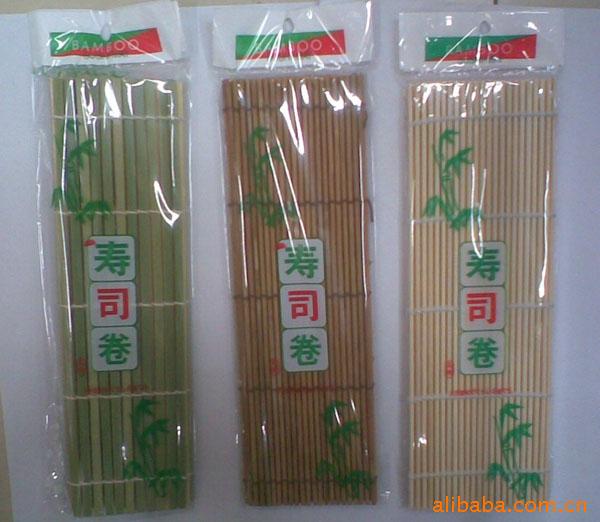 竹制厨房用品紫菜包饭专用寿司卷(黄皮)24*24CM详情5