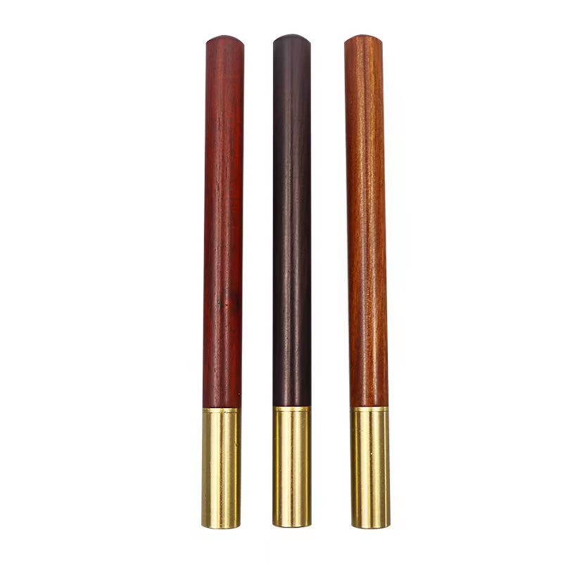 Brass rosewood pen, ebony signature pen, creative wooden gel pen, business cultural and creative gift LOGO pic 4