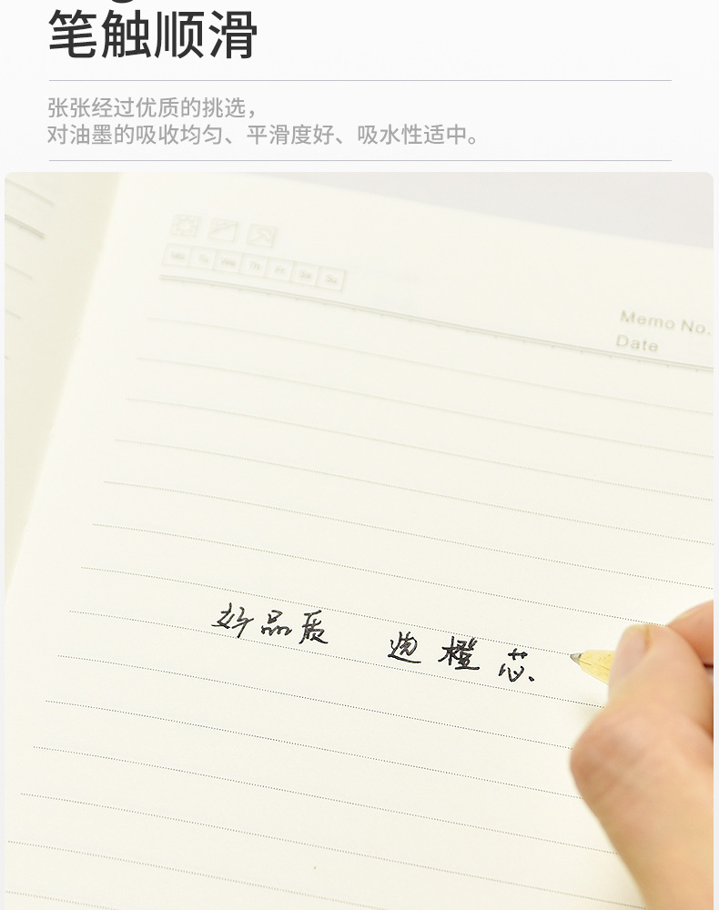 Wholesale business meeting record book with a5 buckle and logo printing, B5 office and study stationery diary notebook pic 5