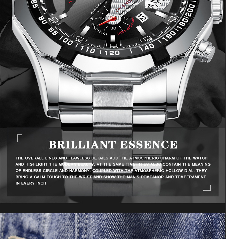 Fenzun waterproof non-mechanical watch, large dial watch, super large new calendar cross-border Shopee watch, creative technology pic 41