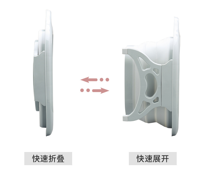 便捷式折叠足浴盆 按摩足浴桶新款带滚轮洗脚盆详情5