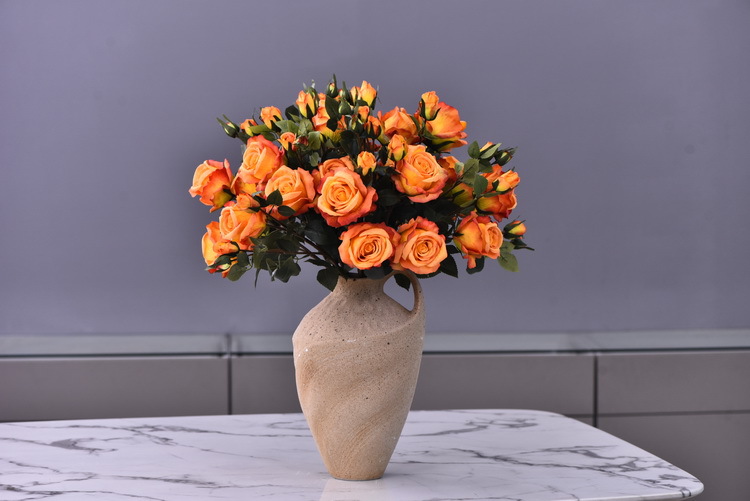 5 pieces of retro charred edge rose artificial flower decoration, artificial flower imitation dried flower, home soft decoration withered and dry, wedding Lanjin artificial rose wholesale pic 45