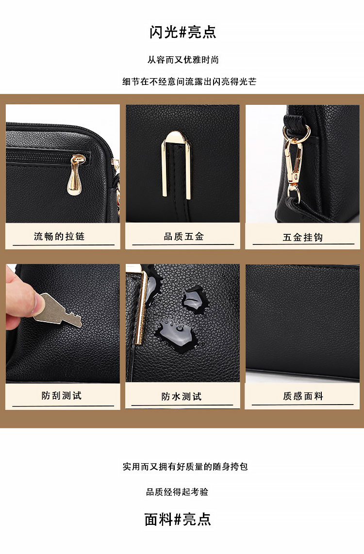 软皮妈妈包女2025新款时尚韩版简约单肩挎包女士手提包详情6