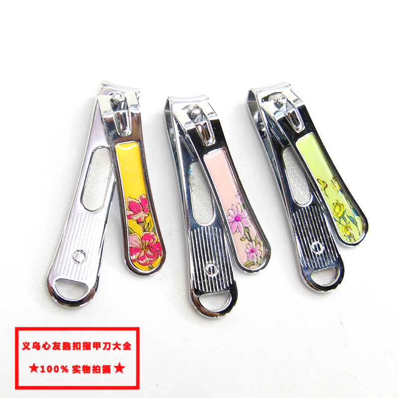 Small flat-mouthed rubber-coated nail clippers with notched patterns, 639 nail clippers in stock for wholesale pic 6