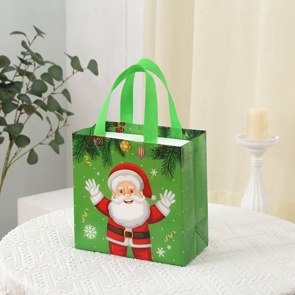 Birthday gift storage bag, non-woven fabric, Christmas handbag, foldable gift storage, shopping bag, waterproof bag. pic 4