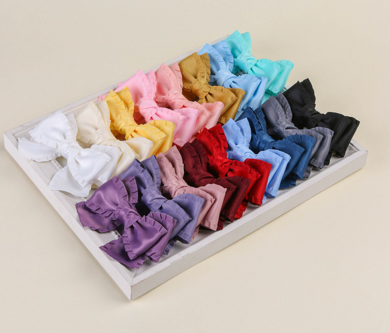 Classic thickened ruffled woven ribbon bow hair accessory clothing high-density wavy ribbon black fungus skirt hem satin ribbon pic 18