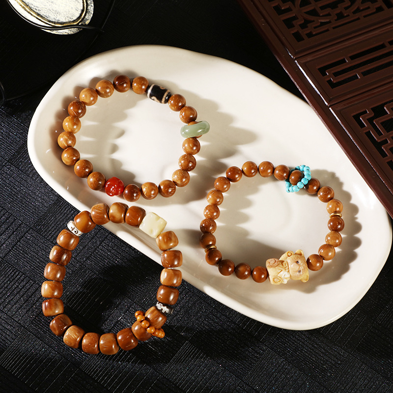 原创库克圆珠桶珠手串单圈手持佛珠念珠手链男女同款文玩饰品详情11