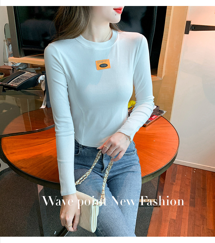 打底衫女内搭秋季2022年新款修身显瘦短款上衣洋气长袖打底小衫潮详情22