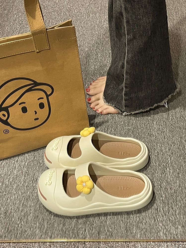 开口笑半包半拖鞋女士2023夏季新款时尚百搭可爱学生厚底凉拖鞋女详情8