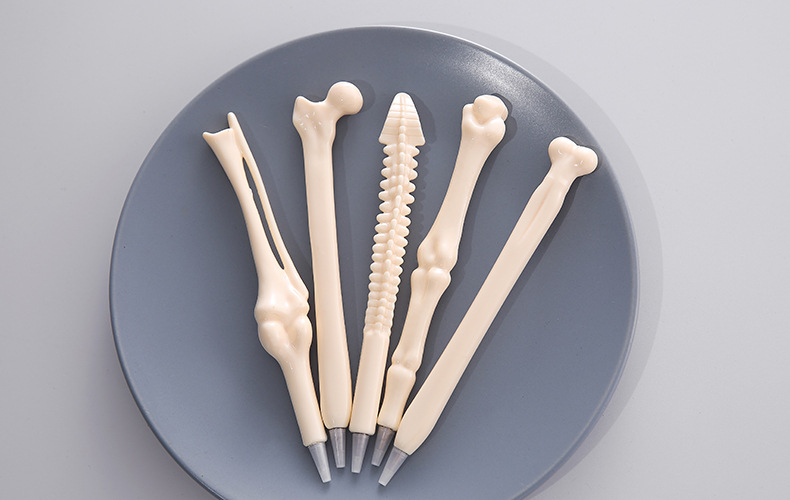 C Cross-border Exclusive bone Ballpoint pens, creative and personalized black signature pens, new and unique stationery items, funny bones pic 8