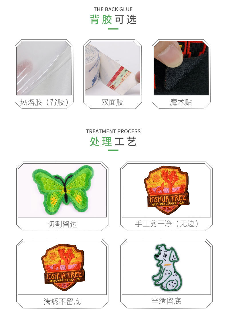 定制文字字母布贴卡通服饰绣花章订做电脑绣花布标带背胶补丁贴花详情4