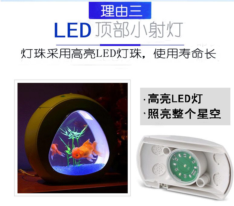 Jialu Small Ornamental Fish Desktop Fish Tank JA Series Ecological Acrylic Aquarium Creative Christmas Gift pic 8