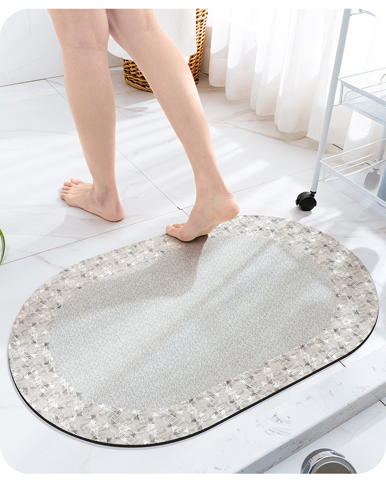 Cross-border light luxury bathroom absorbent entrance anti-slip mat, toilet quick-drying foot mat, bedroom door mat, home floor mat pic 10