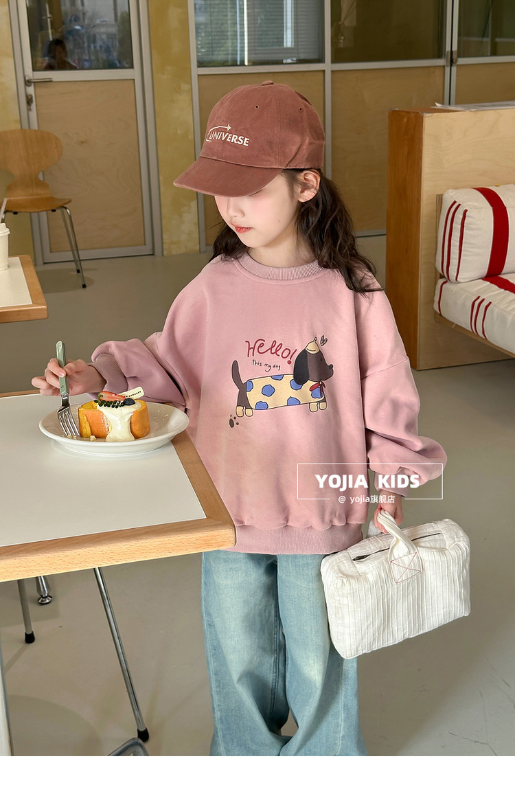 小瑜哥女童卡通卫衣春装2025新款圆领童装上衣儿童春装长袖套头衫详情33