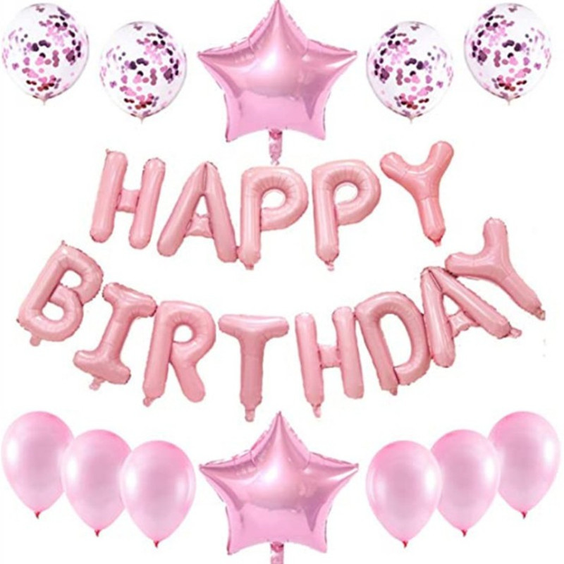 跨境生日快乐气球套装生日PATY装饰布置亮片气球生日派对气球装饰详情3