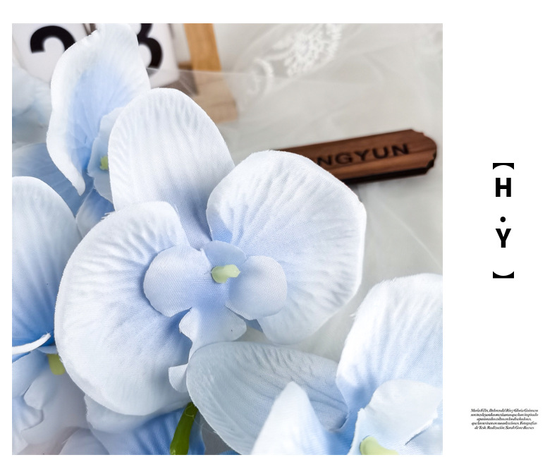 蝴蝶兰仿真花假花婚庆家居庆典装扮户外酒店装饰拍照摄影道具详情13