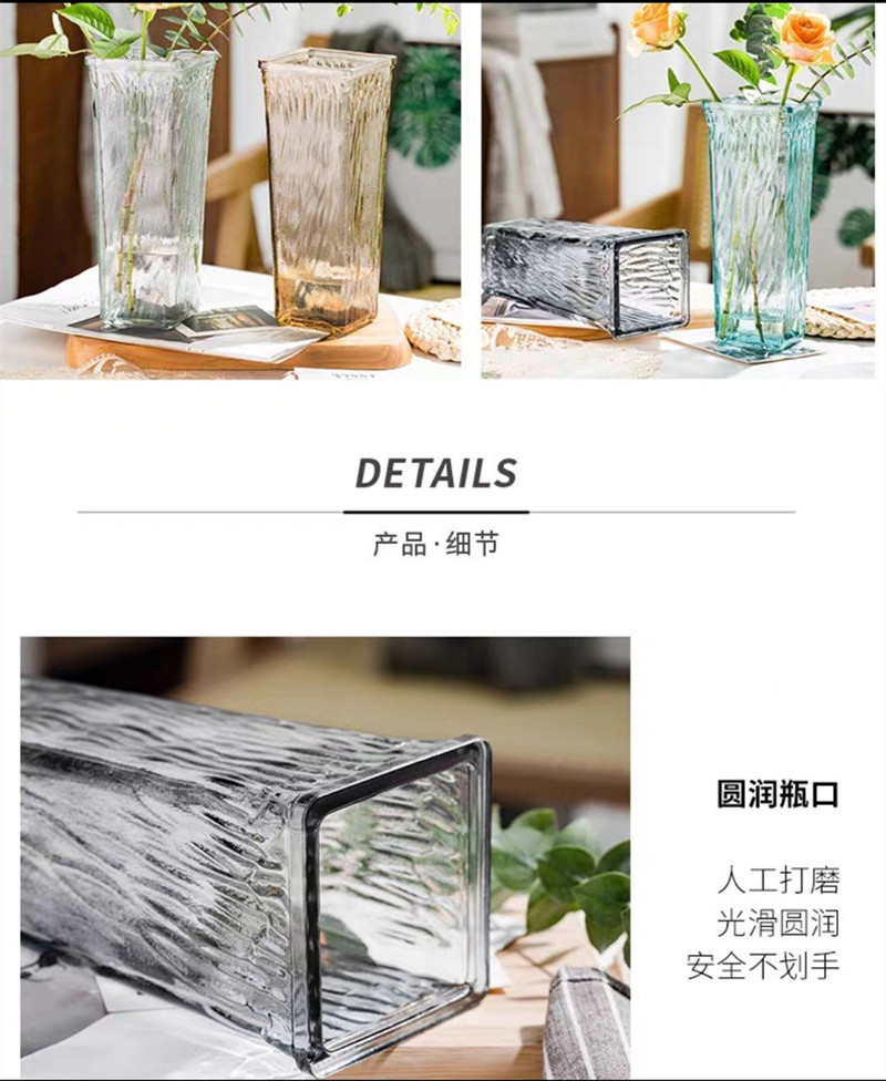 Creative glacier vases, modern and simple glass vases, flower arrangements, hydroponic plant vases, home decoration vases, ornaments pic 3