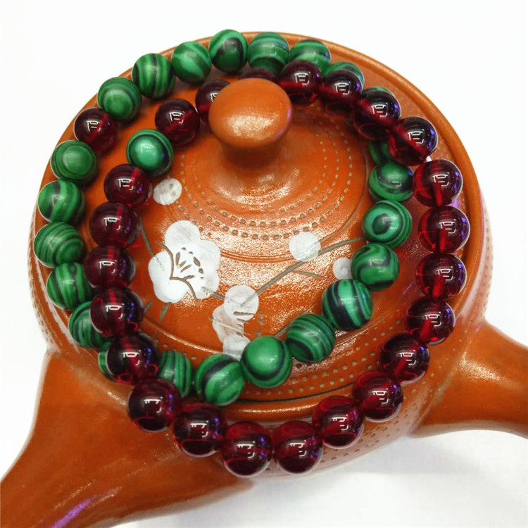 Trendy new malachite garnet bracelet couple bracelet set DIY natural stone combination bracelet wholesale pic 4