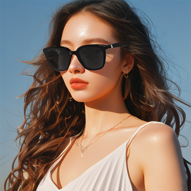 New cat-eye gm sunglasses for women, ROCOCON high-end board, uv protection 嗮, fashionable and versatile sunglasses for men pic 5