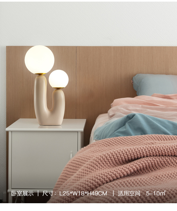 Nordic minimalist table lamp, personalized and light luxury bedside cartoon cute decoration, bedroom, study and living room LED table lamp pic 4