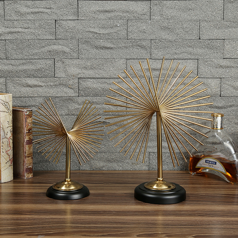 Modern light luxury metal ornaments, creative model rooms, office soft furnishings, handicrafts, home living room and entrance hall decorations pic 3