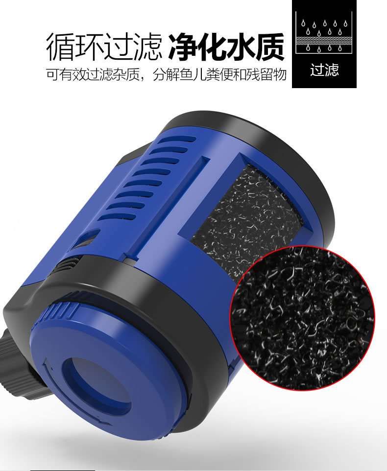 Sensun Aquarium fish tank submersible pump, filter pump, submersible bottom suction pump, water pump JQP series small water pump pic 5