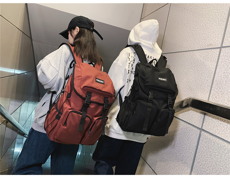 2022新款书包初高中大学生书包工装韩版简约大容量双肩背包详情14