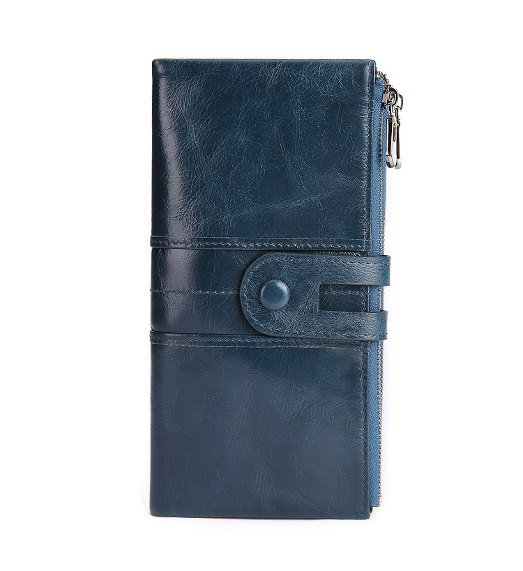 复古真皮女士钱包 韩版时尚手机包头层牛皮rfid长款钱包 purse详情39