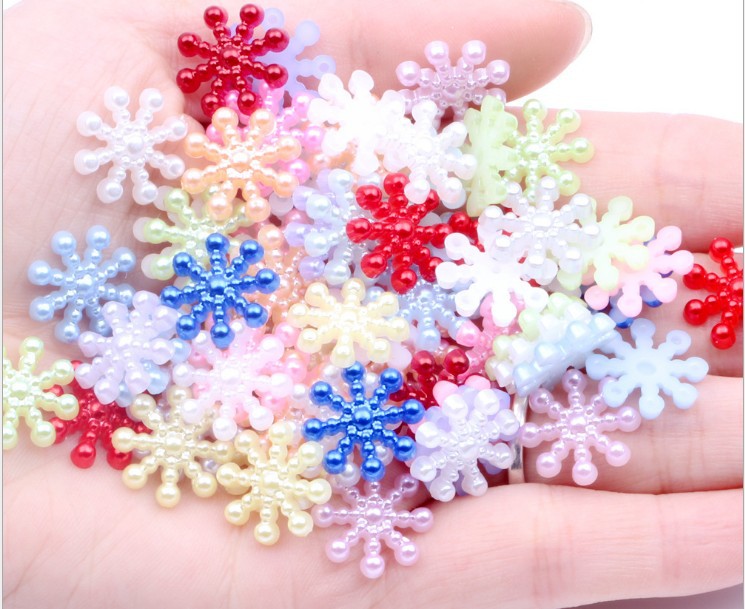 Hollow five-pointed star beads 12mm, self-sold by the manufacturer, pearl flower jewelry accessories, pearl three-dimensional flower imitation pearl V100 pic 5