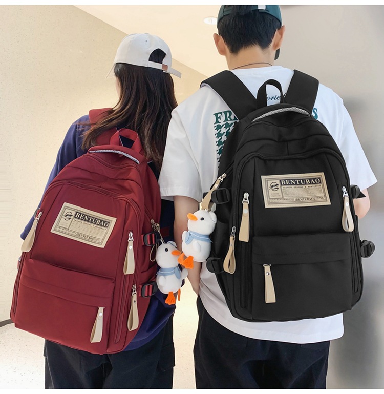 2023 fashionable student backpack, Japanese style Instagram simple Korean version backpack for junior high school, senior high school and college students pic 29