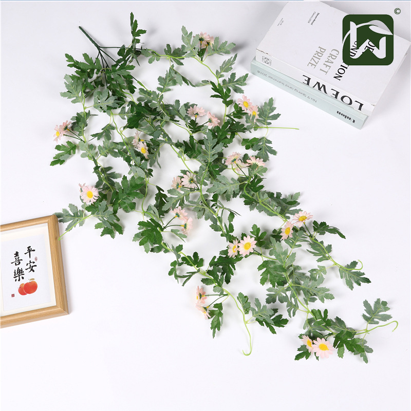 Artificial plants, leafy green plants, vines, green vines, wall-hung plastic artificial flowers, wedding interior decoration sunflowers pic 21
