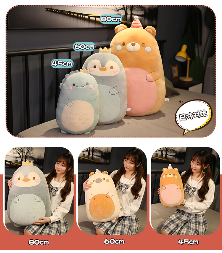 Korean cartoon cute animal dinosaur cushions, rabbit cross-border plush toys, cushions, and doll gifts on Amazon pic 60