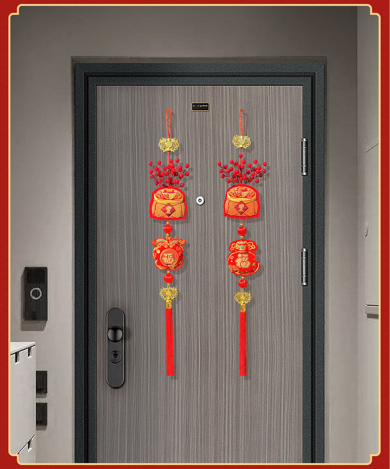 春节挂件发财果挂件红果鱼串挂饰场景福字新年布置客厅家厂家批发详情12