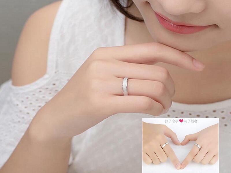 ing Trend European and American niche titanium steel frosted rings, Korean style fashionable couple rings for women, cross-border jewelry for men/domestic trend products pic 10
