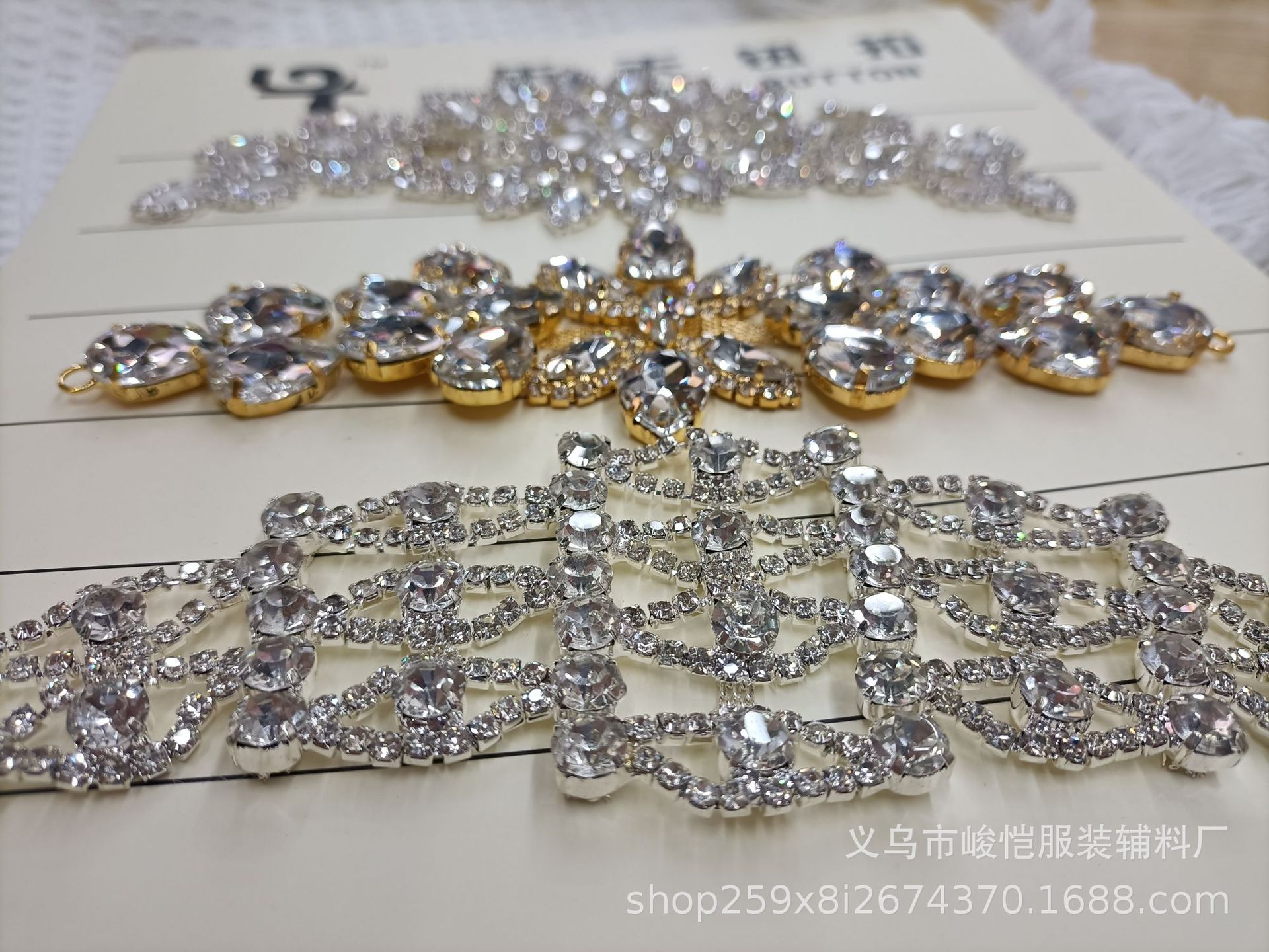New hand-sewn diamond jewelry accessories, wedding dress accessories, belt decorations, DIY handcrafted materials, rhinestone decals pic 4