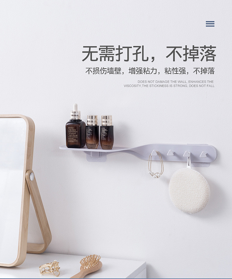 Creative multi-functional storage rack, kitchen and bathroom storage rack without drilling holes pic 6