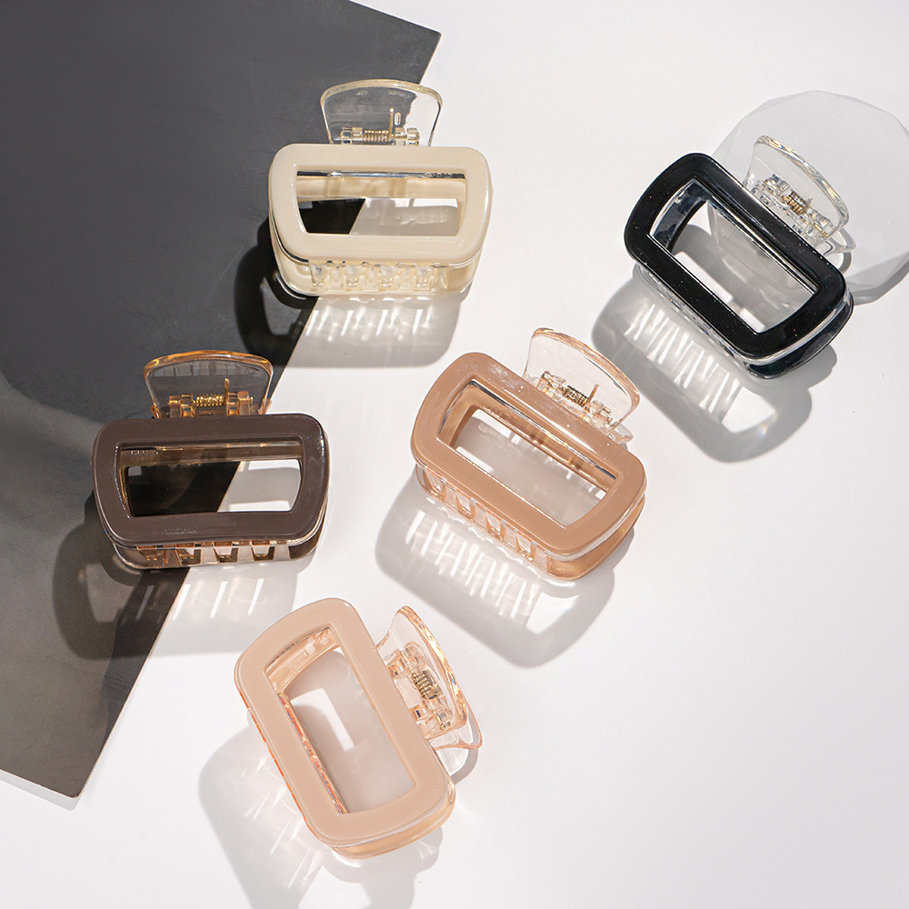 9cm medium-sized clipper flower hair clipper, three-leaf flower headwear, a new trendy diamond-encrusted hair clipper, iridesy acrylic clip pic 13