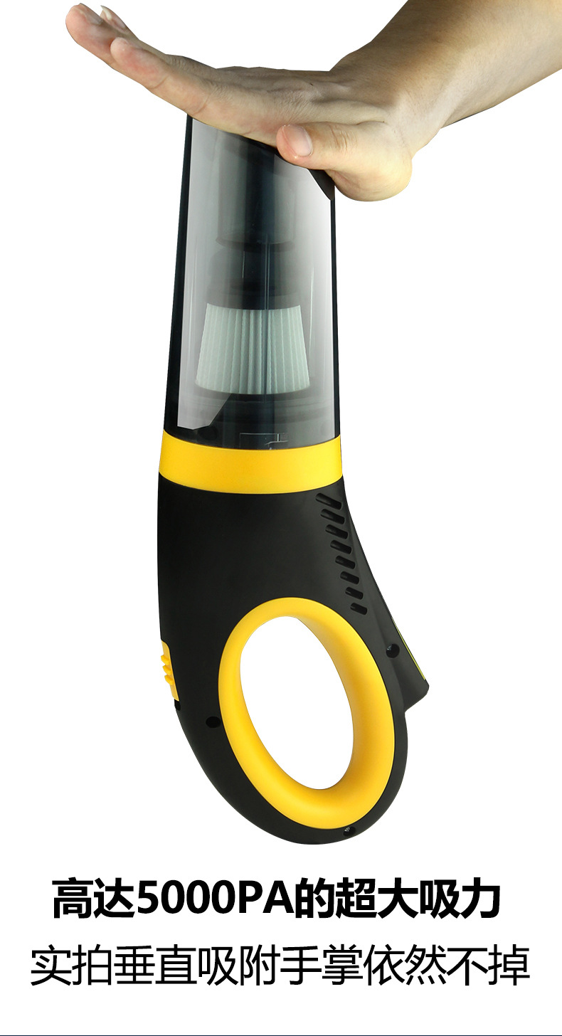 Car mini vacuum cleaner, suitable for both car and home use, handheld small portable 120W dry and wet integrated custom OEM pic 2