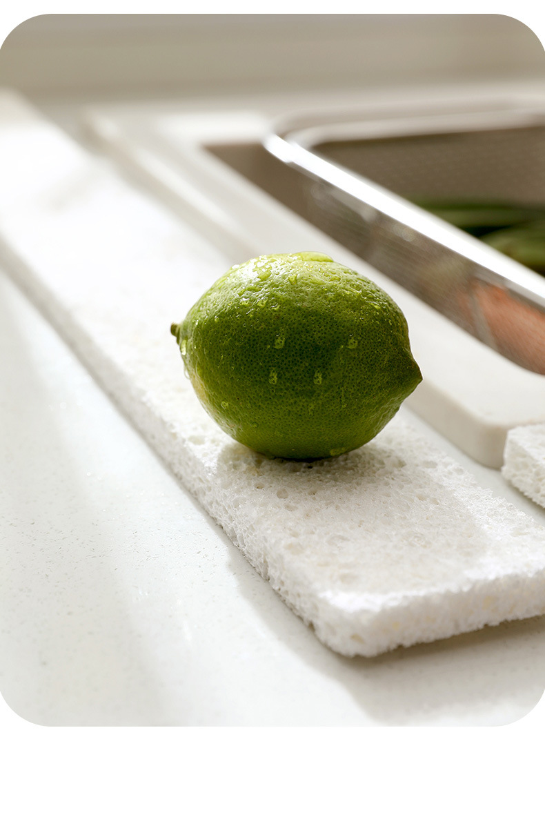 FaSoLa household sink long strip absorbent cotton kitchen sink splash-proof water barrier board dishwashing wood pulp cotton scouring pad pic 30