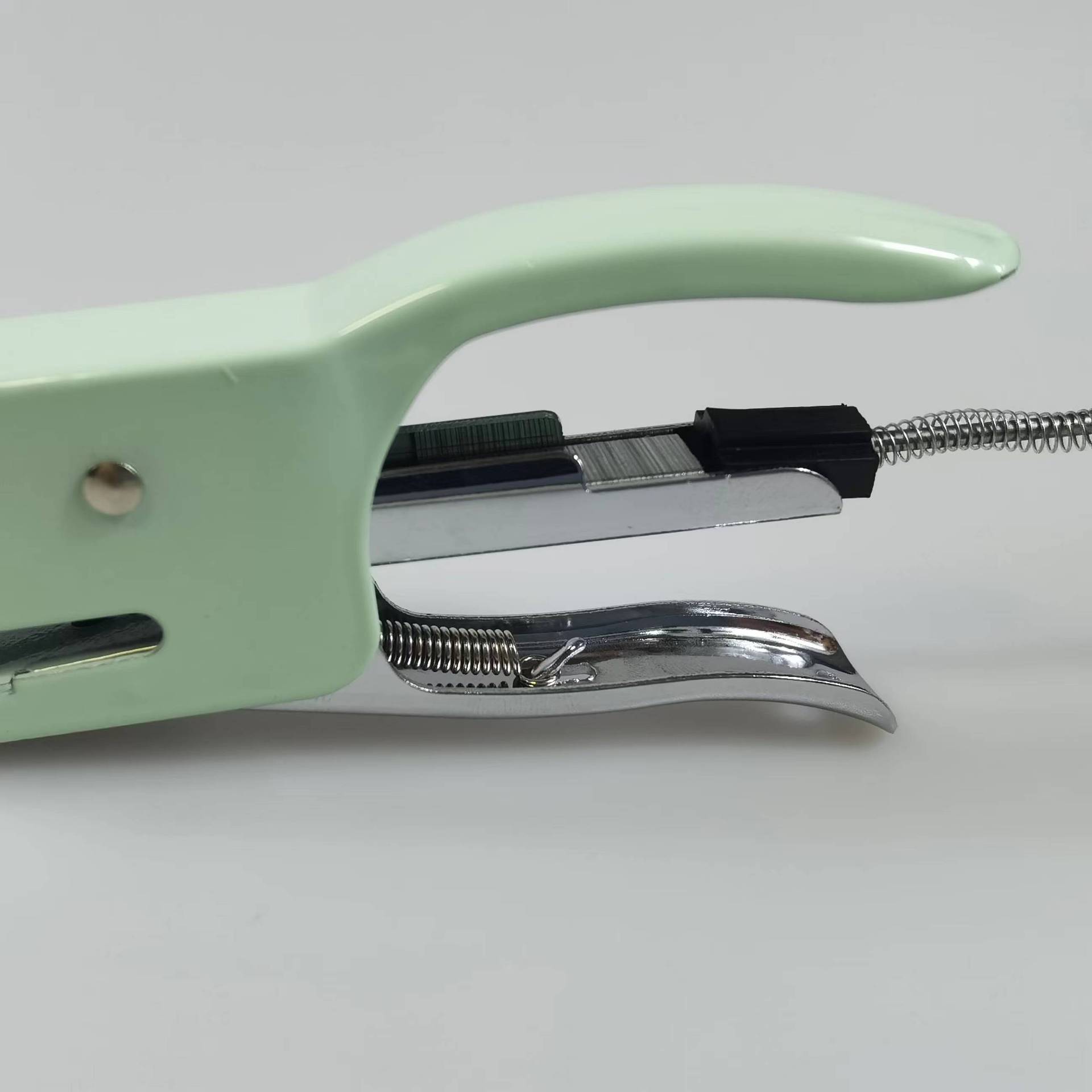 Macaron-colored metal hand-held stapler No. 10, labor-saving takeout packaging stapler, small office stapler pic 5