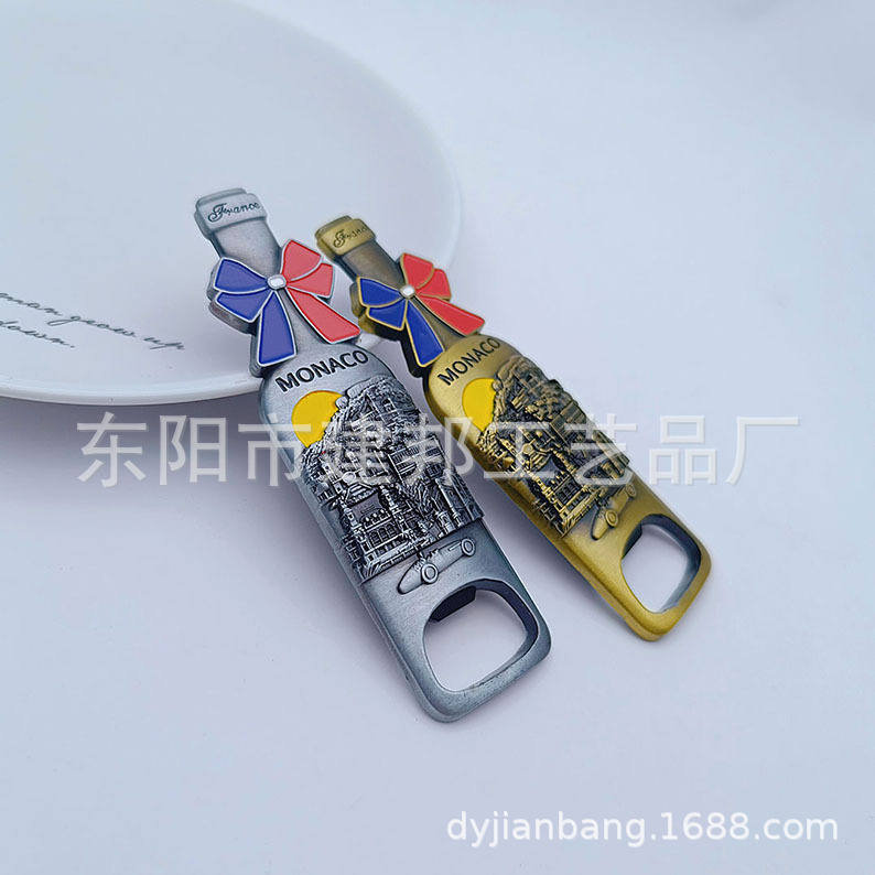 金属旅游纪念品摩纳哥MONACO摩纳哥王宫摩纳哥大教堂锌合金开瓶器详情3