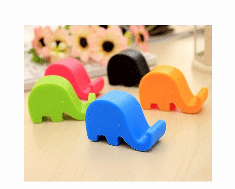 简约可爱大象手机平板电脑支架小象鼻子多功能手机座摆设摆件加厚详情11
