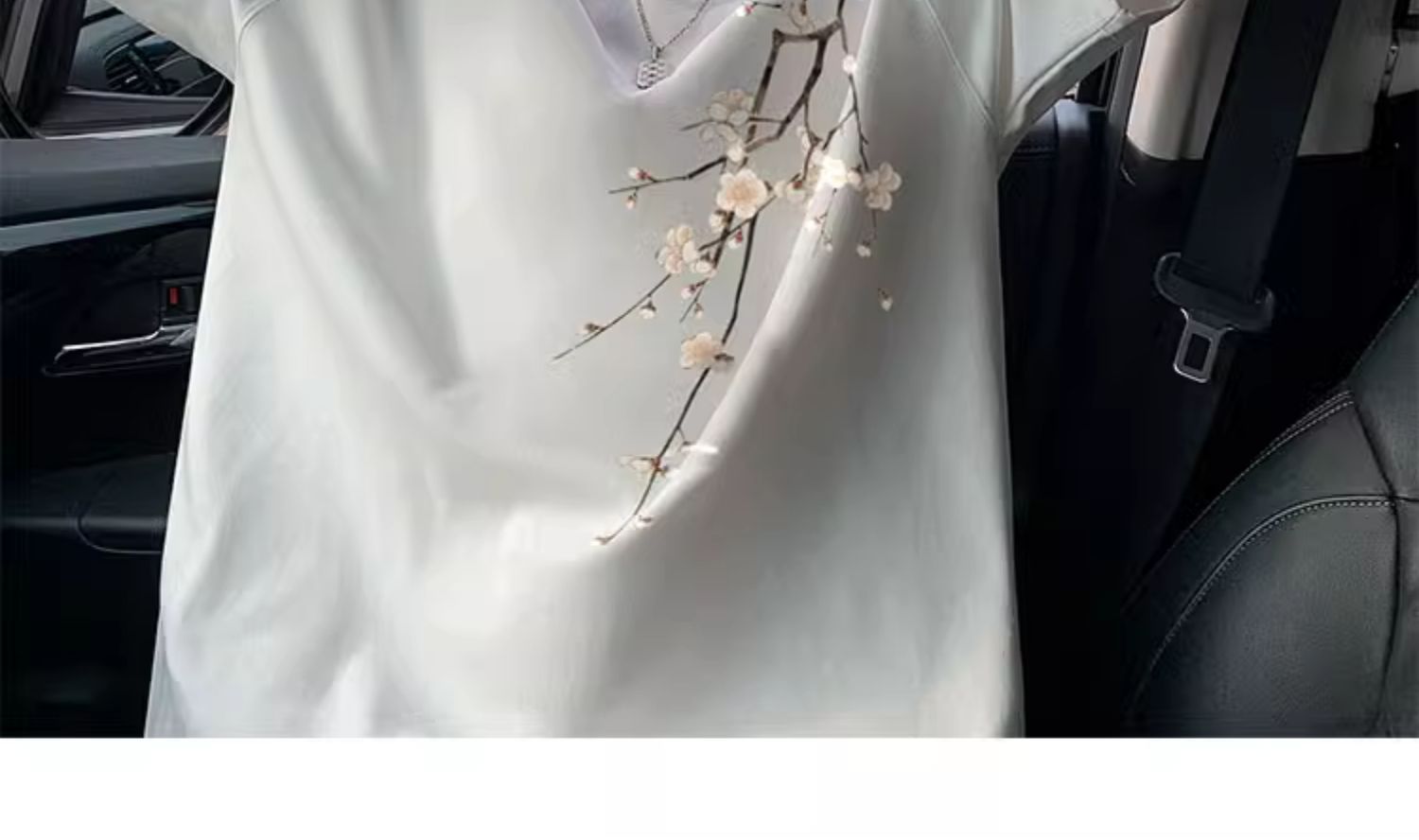 国潮新中式国风藏青色梅花重磅短袖T恤男士夏季2024新款衣服潮牌半袖 pic 6