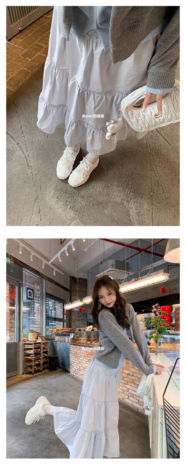 苏茵茵月牙底运动鞋蕾丝珍珠鸳鸯带厚底休闲鞋女德训鞋女小白鞋详情19