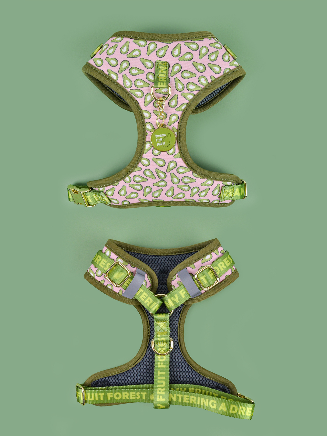 跨境新品夏日可爱时尚宠物胸背带吊坠适用于中大型宠物狗狗万圣节宠物详情11