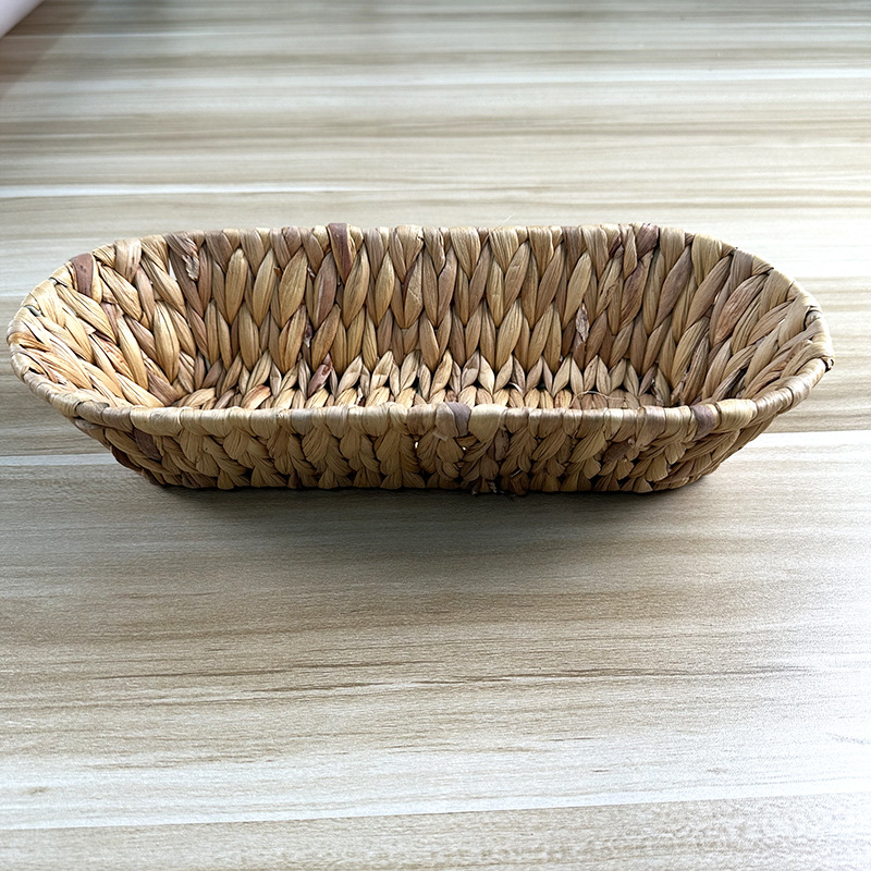 家用零食收纳篮创意草编葫芦草编织果盘刀叉篮小吃编织篮面包篮子详情2