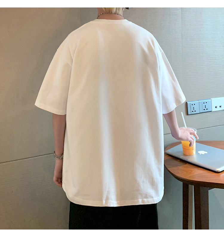 短袖t恤男夏季2024新款卡通印花纯棉半袖宽松潮流情侣休闲体恤衫详情28