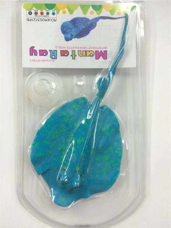 鱼缸仿真魔鬼鱼 荧光魔鬼鱼 水族造景塑料假鱼水母 厂家批发详情33