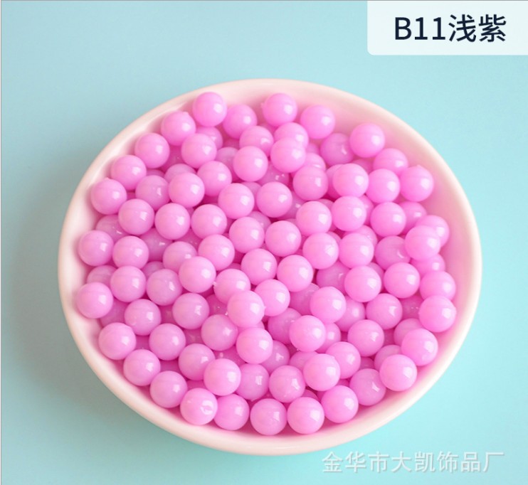 The manufacturer sells candy bead-shaped small acrylic beads, round beads without holes, and benzene-transparent solid color beads as DIY jewelry accessories pic 14