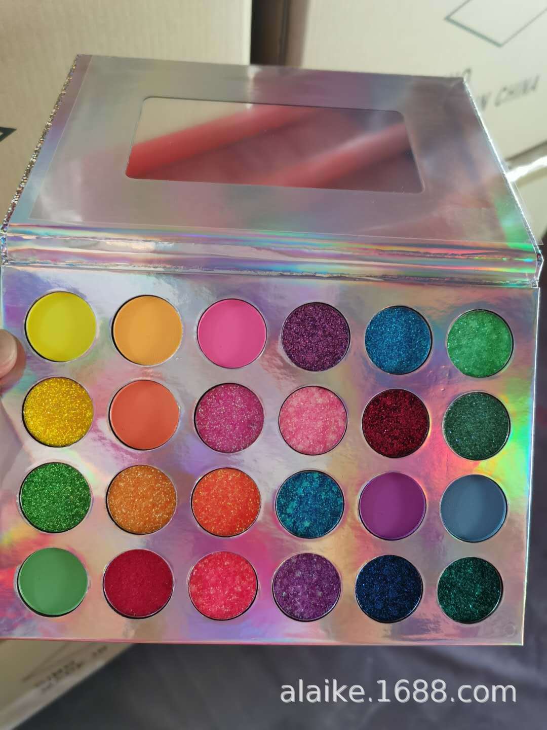 New 24-color eyeshadow in stock, luminous eyeshadow palette, pearlescent fluorescent eyeshadow without logo, one-piece consignment pic 7